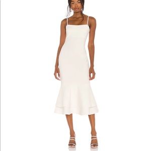 ***WORN ONCE/// LIKELY white midi Aurora dress